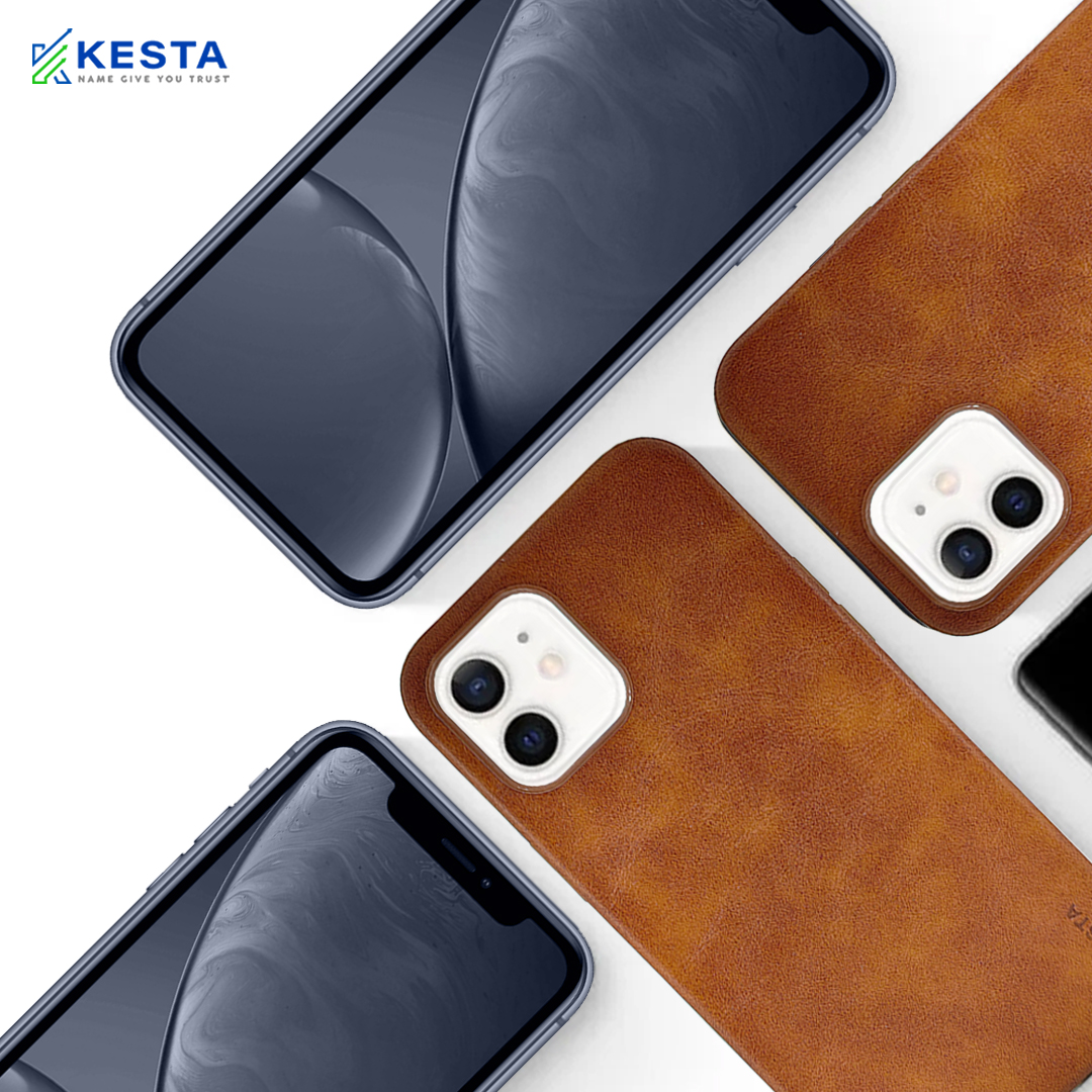 iPhone 12 Cover - Brave Brown Leather Case (Waterproof & Dustproof)